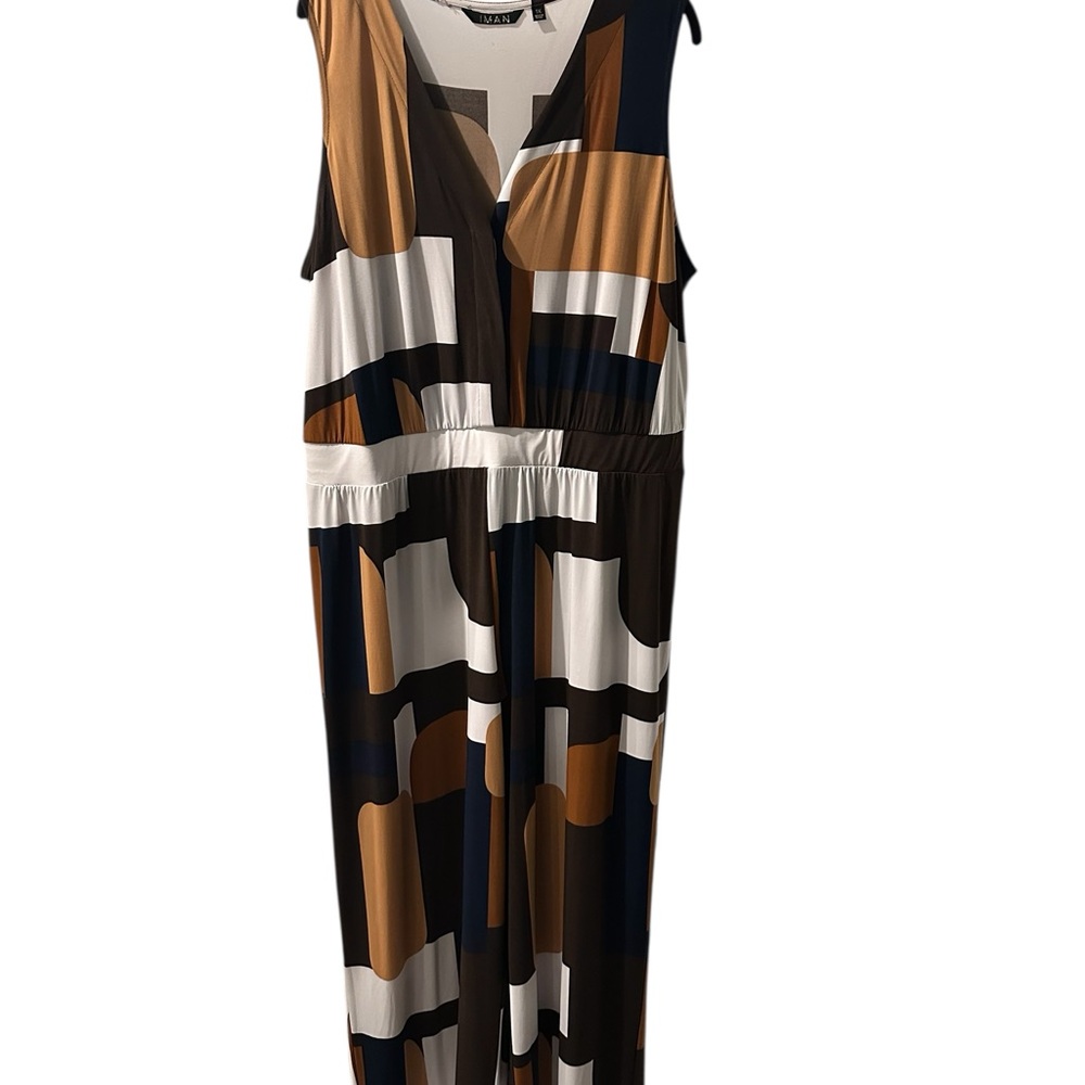 IMAN Multicolor Geometric Jumpsuit - Picture 7 of 7